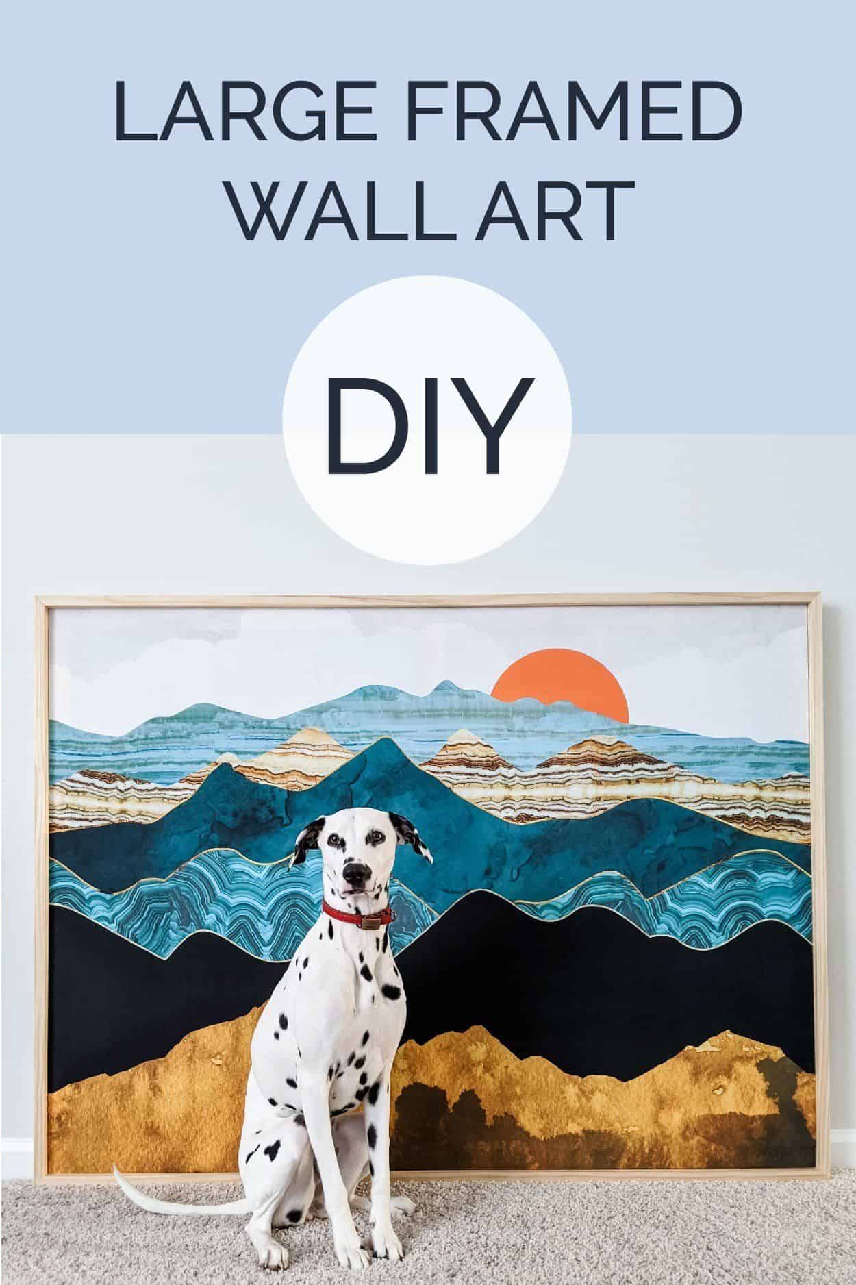 DIY Large Wall Art with Wood Frame Pine and Poplar
