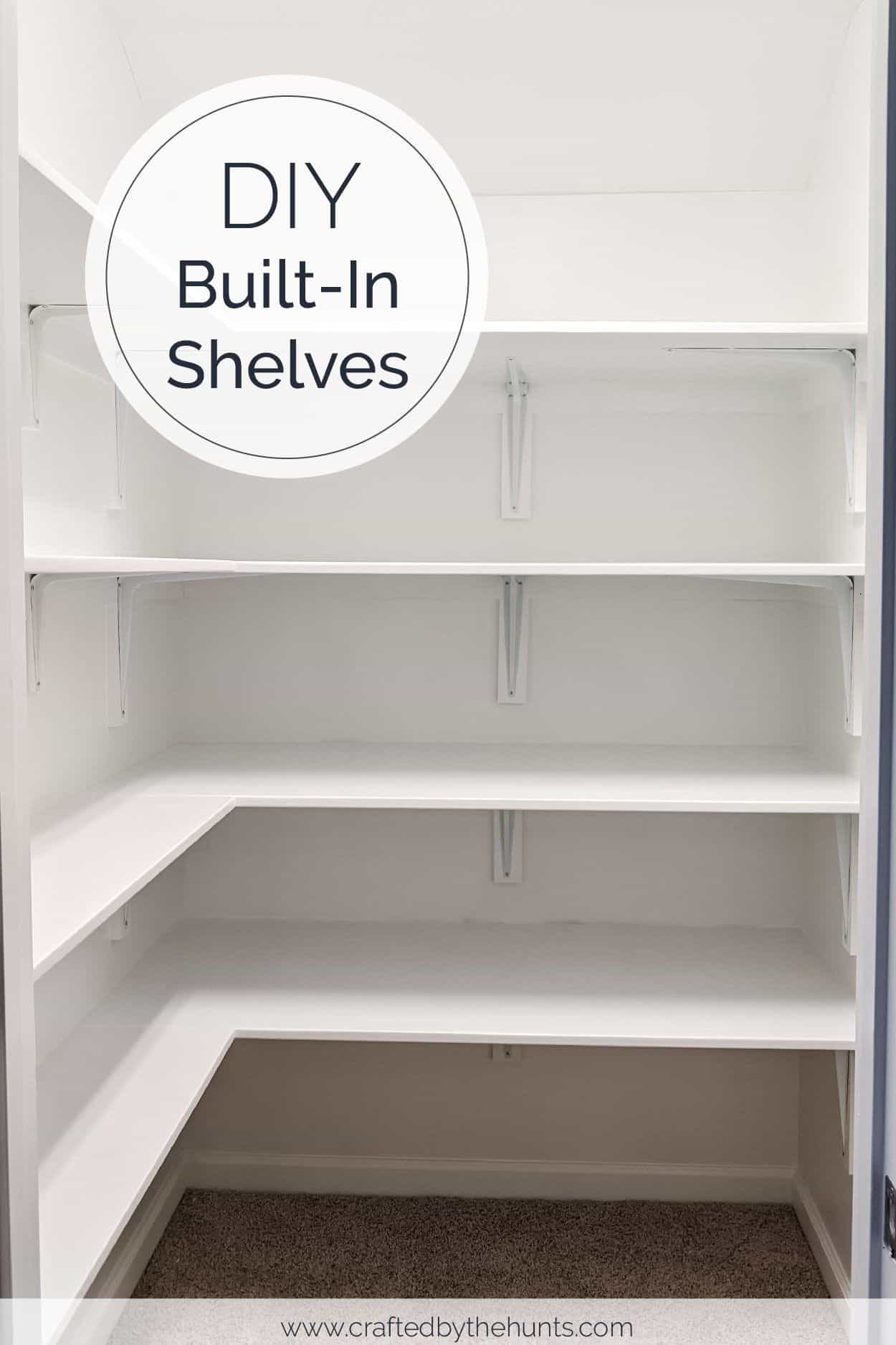 DIY Closet Storage Shelves - Pine and Poplar