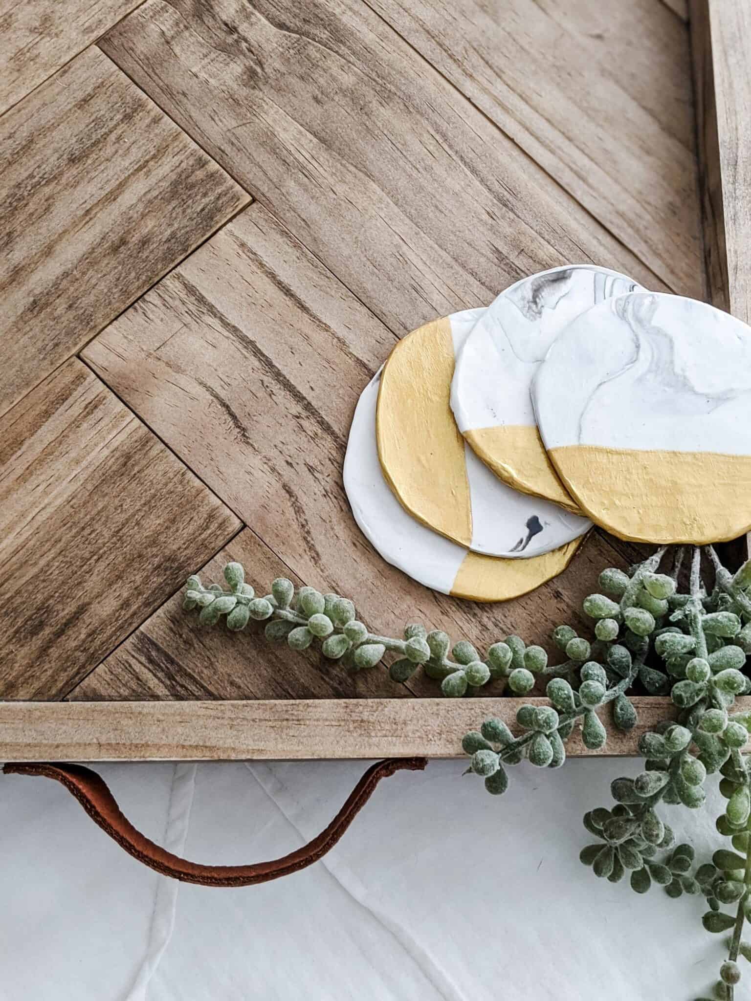 DIY Wooden Herringbone Tray Pine and Poplar