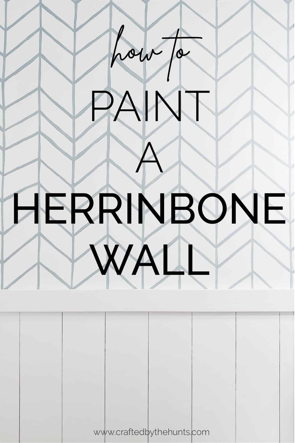 DIY Herringbone Wallpaper Easy Hand Painted Wallpaper
