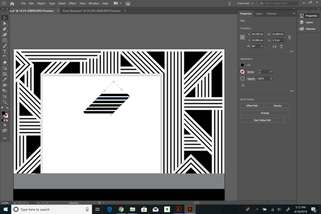 rotating groups in Adobe Illustrator
