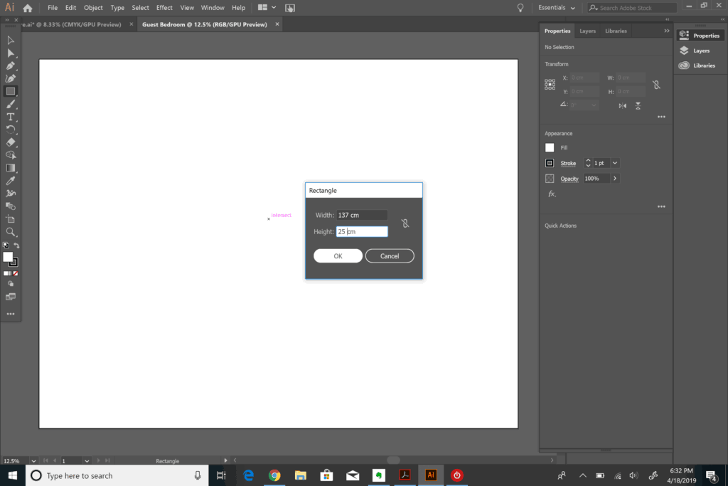making a rectangle in Adobe Illustrator