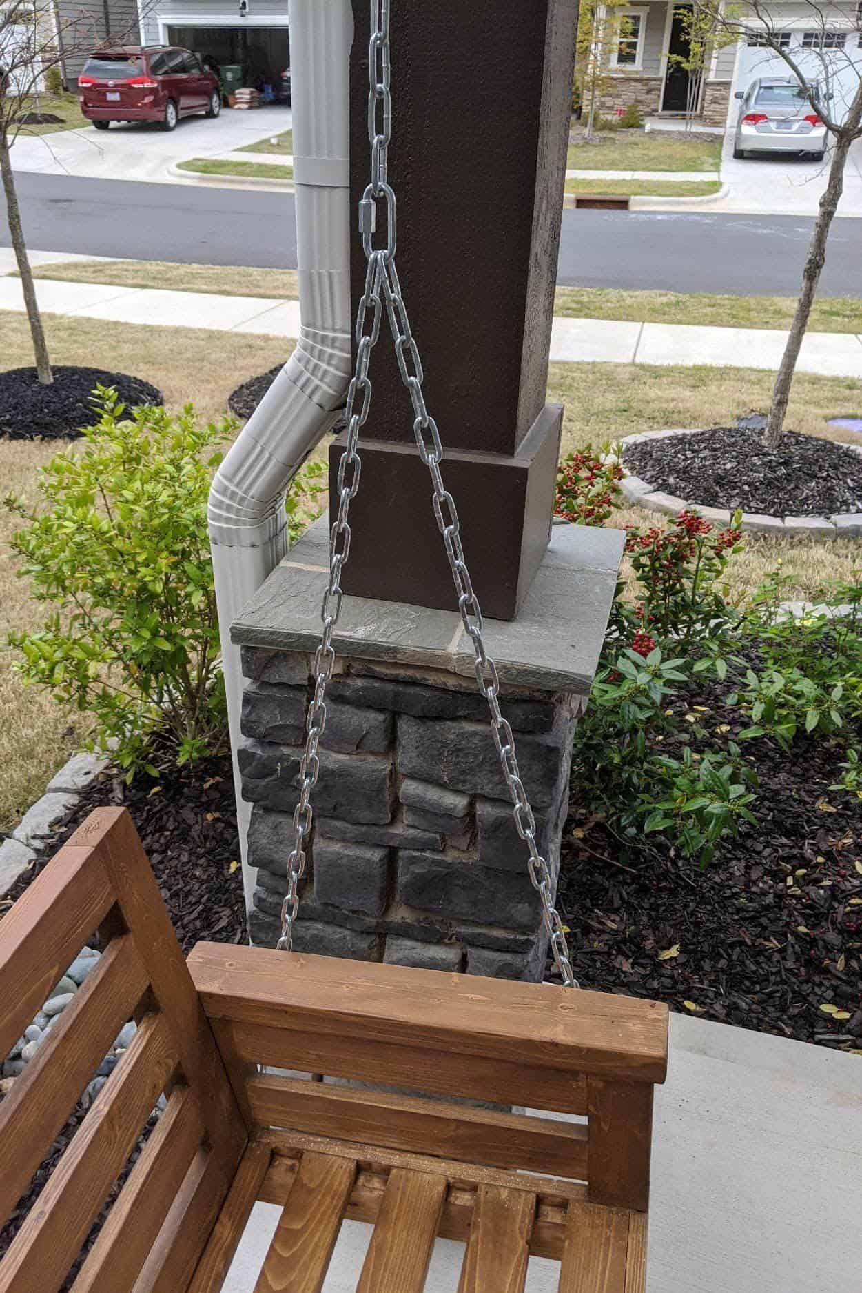 How to Hang a Porch Swing Pine and Poplar