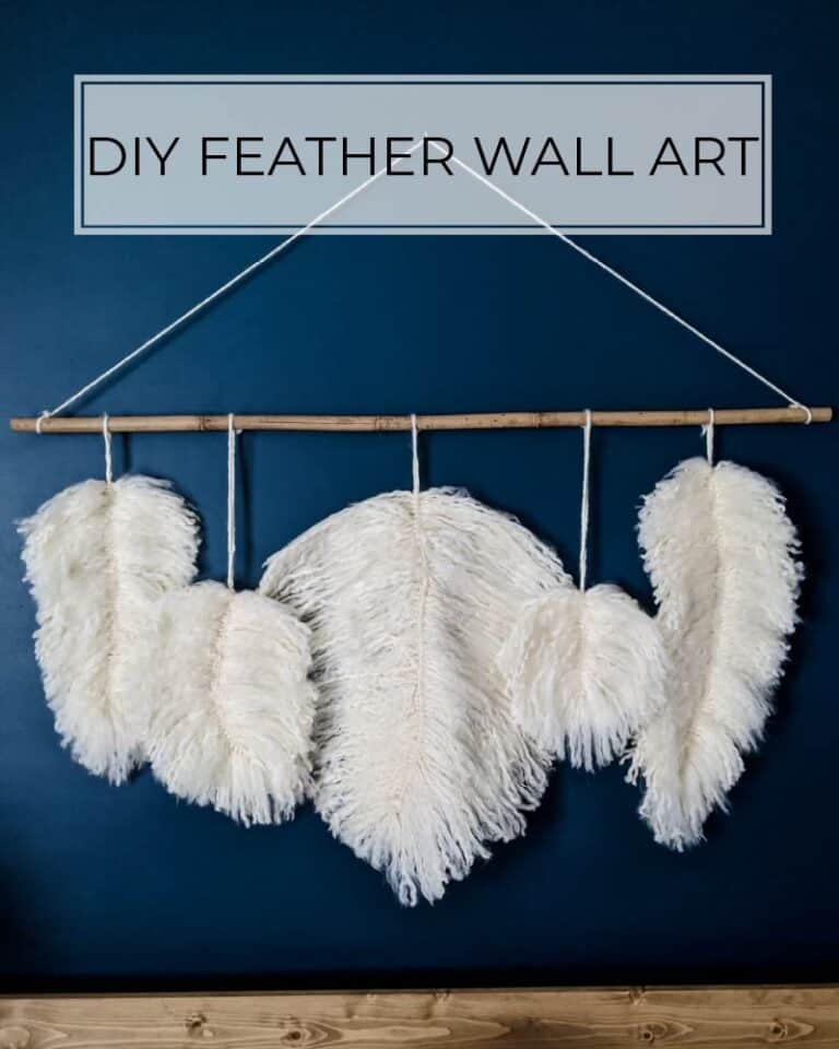 DIY Fluffy Feather Wall Hanging