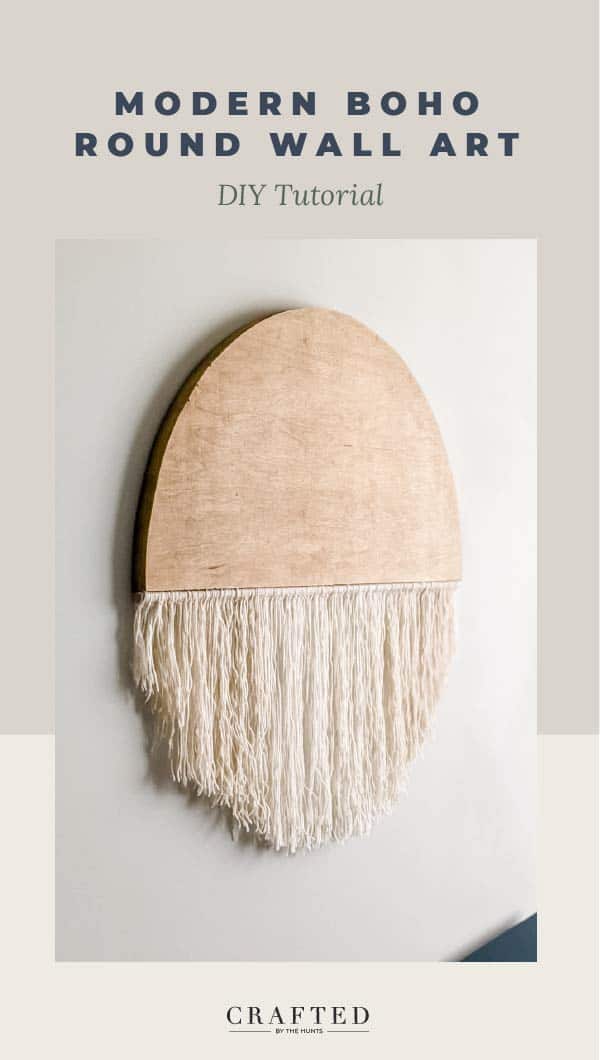 DIY Wooden Round Fiber Art Wall Hanging