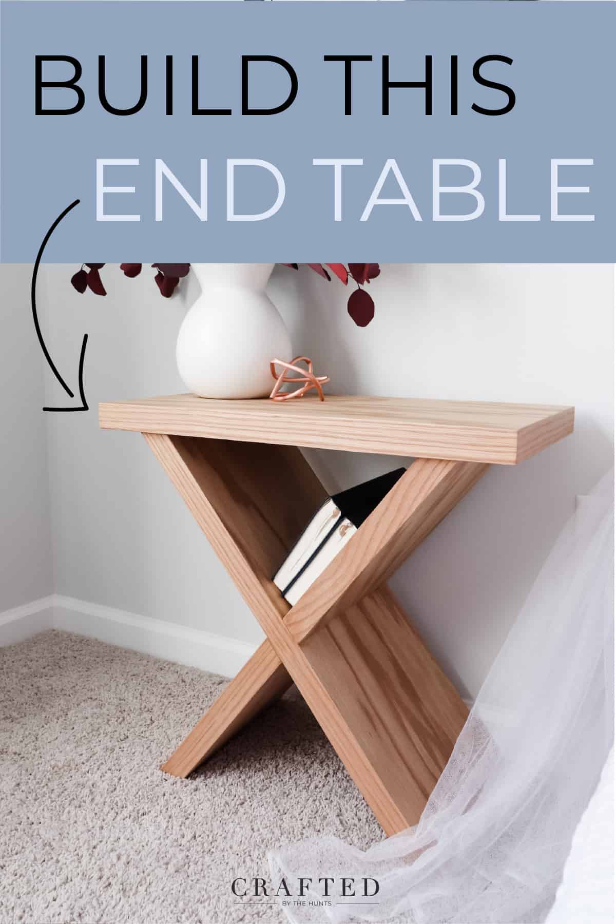 DIY Side Table with X Base