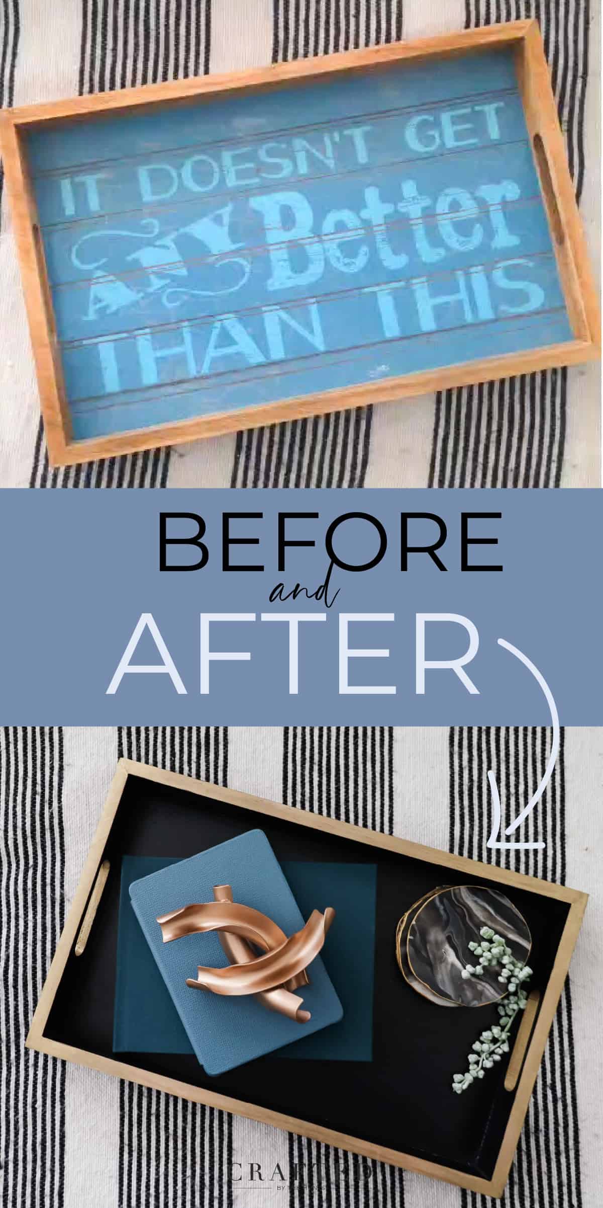 How to Spray Paint a Wood Tray (or any wood decor)!
