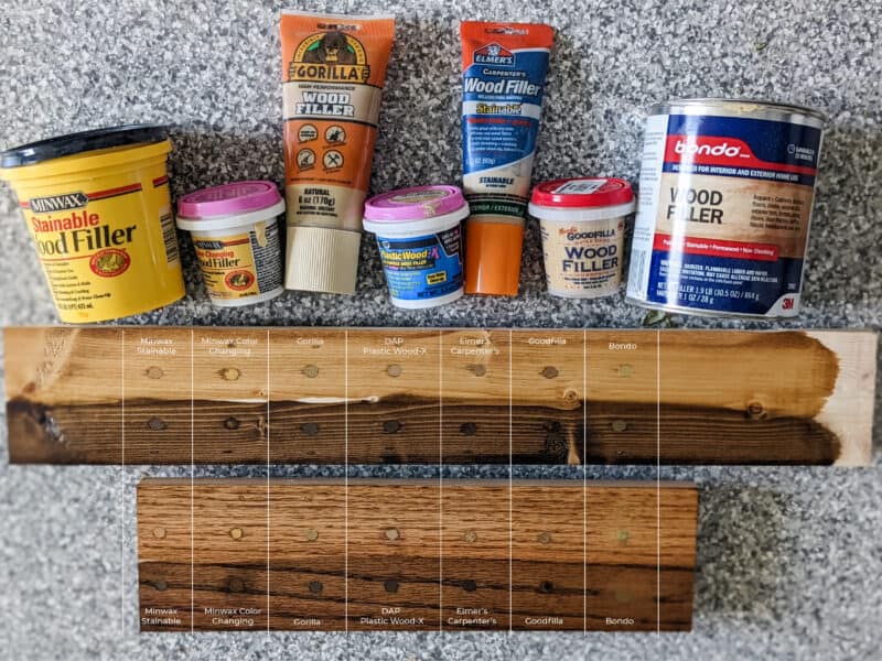 An Experiment to Find the BEST Stainable Wood Filler