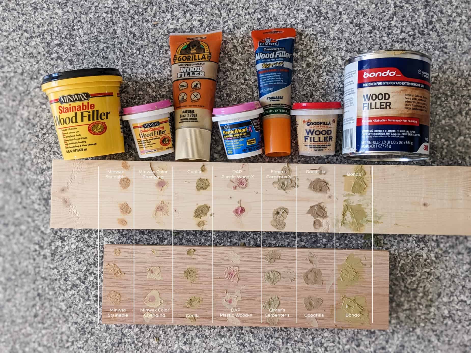 An Experiment to Find the BEST Stainable Wood Filler