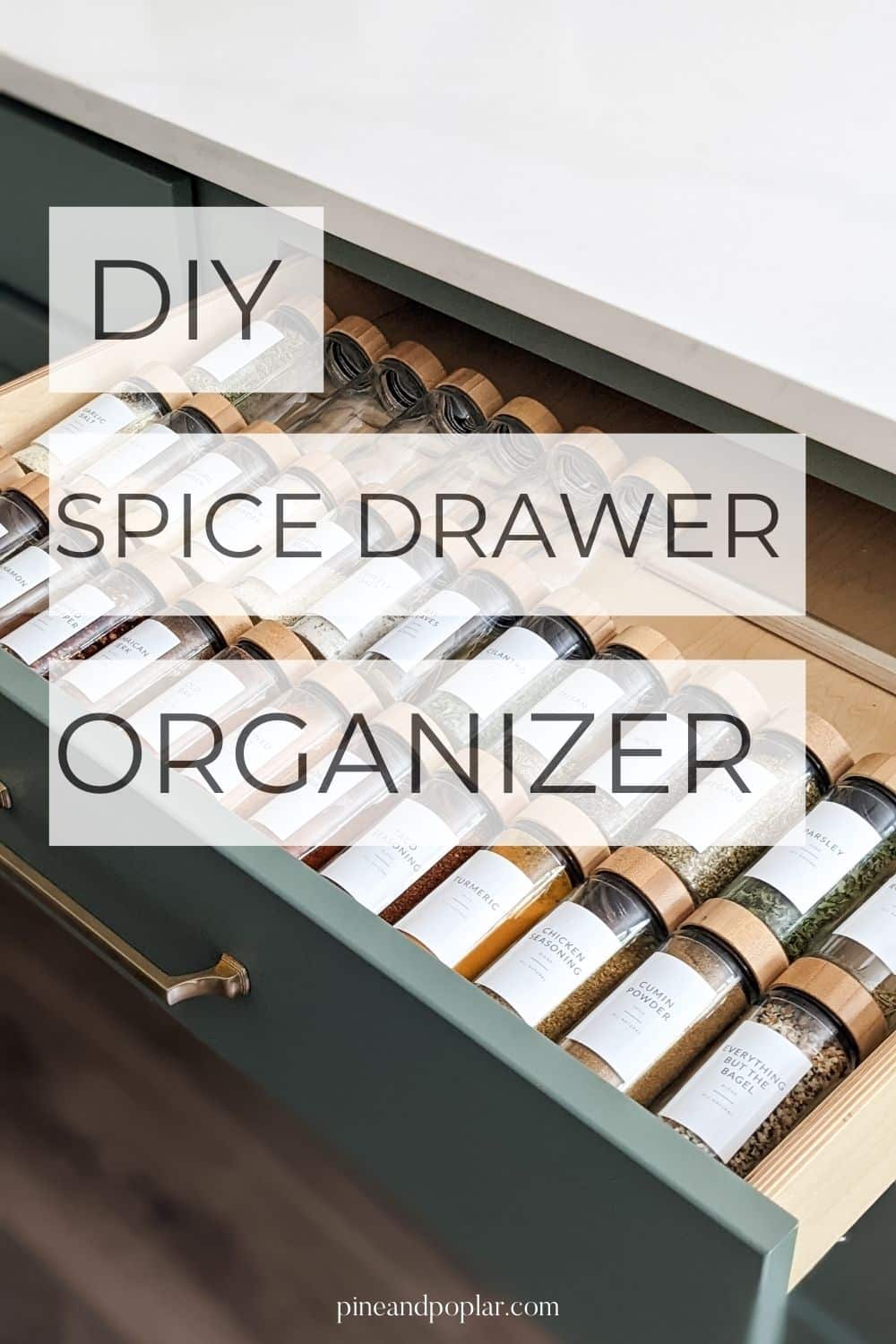 The Easiest DIY Spice Drawer Organizer