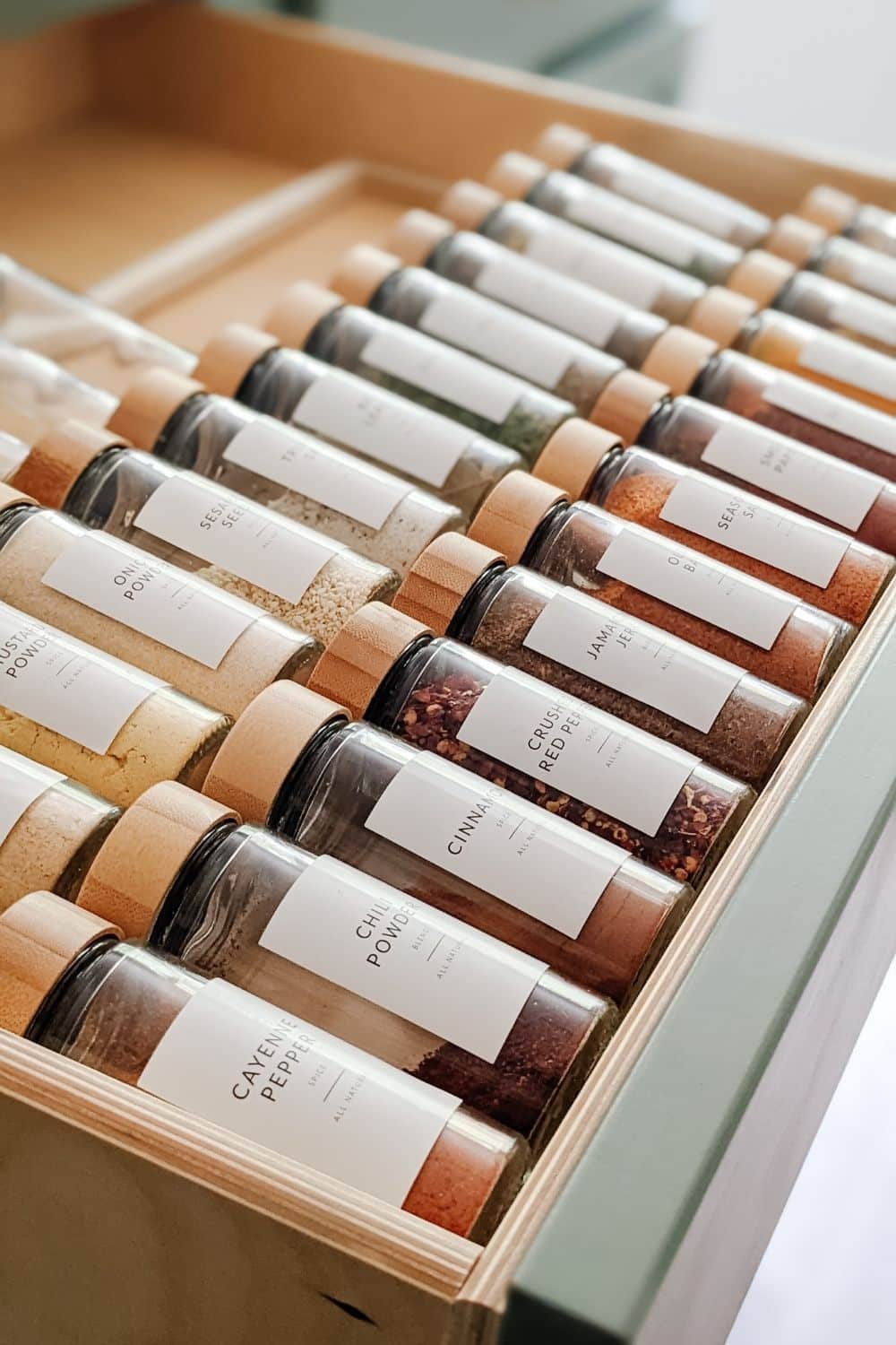 The Easiest DIY Spice Drawer Organizer