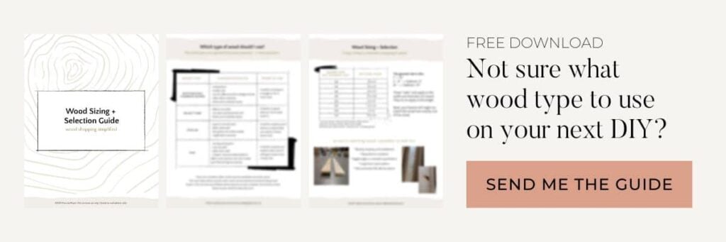 Free download wood sizing cheatsheet