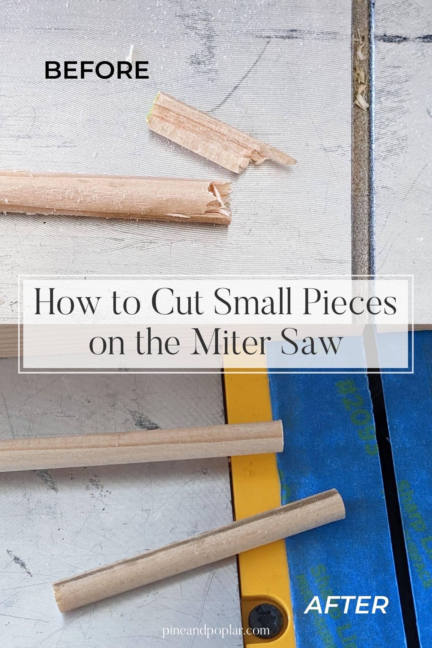 How to Cut Small Pieces of Wood on a Miter Saw Pine and Poplar