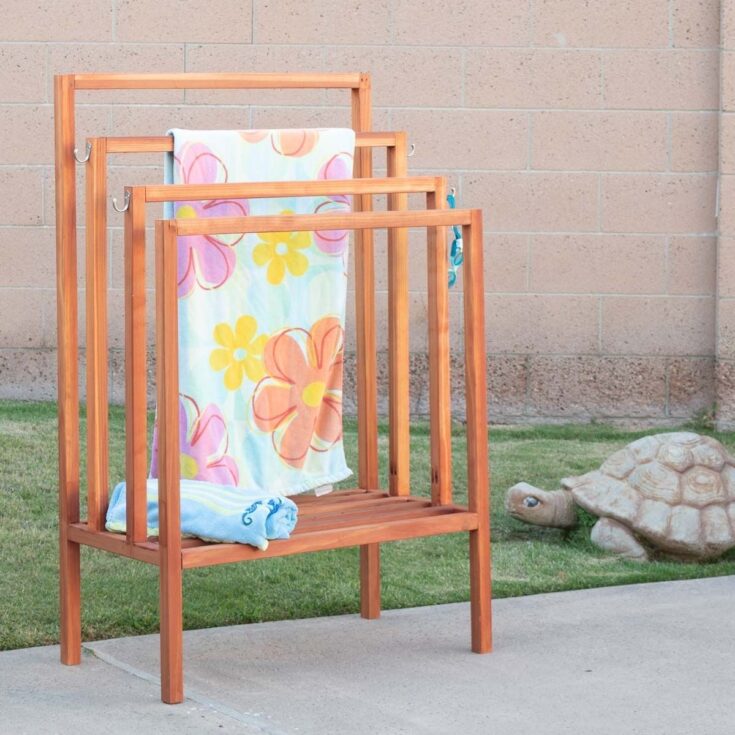 Image for DIY Outdoor Towel Rack with Shelves