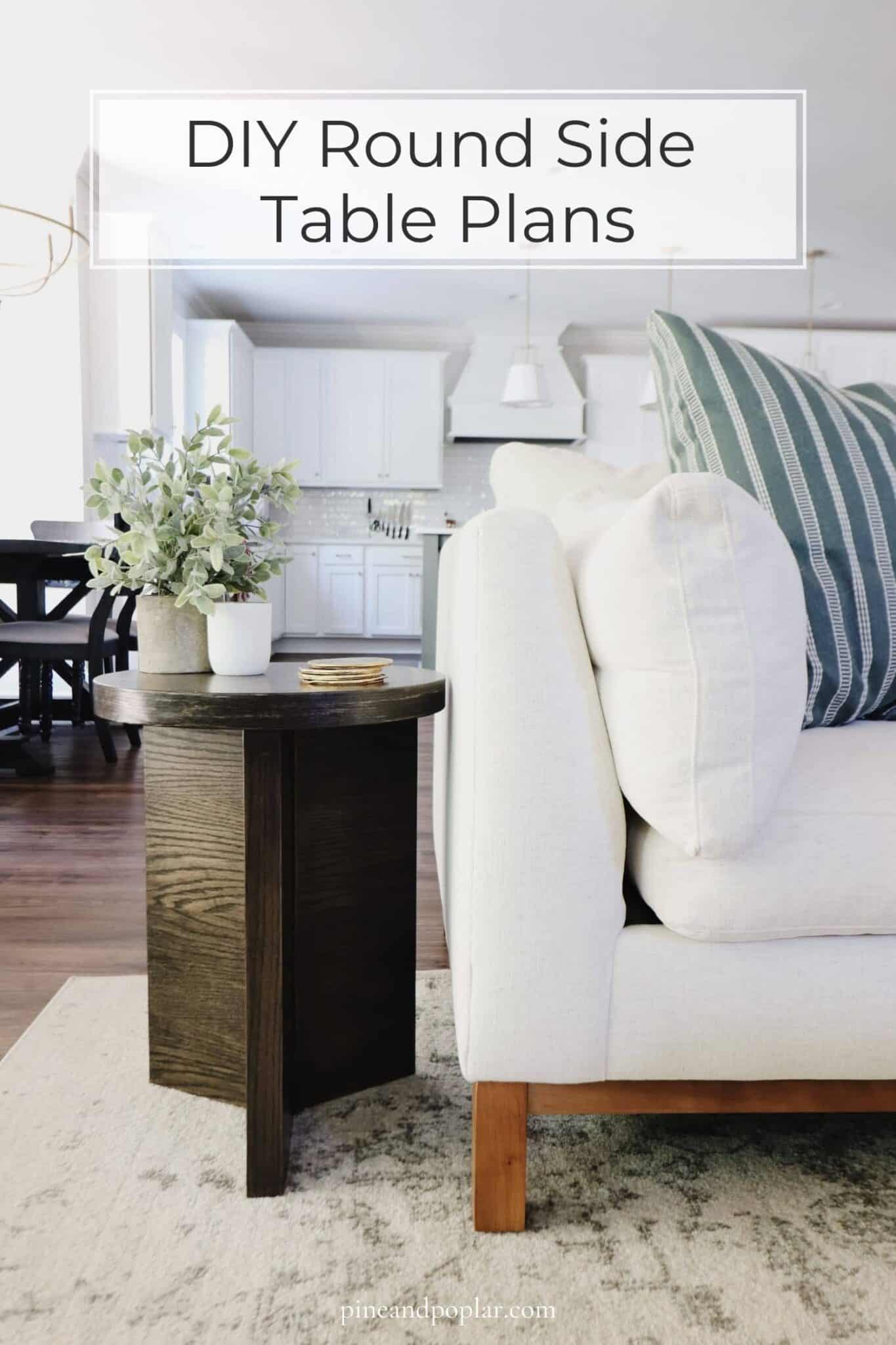 DIY Round Side Table Plans Pine and Poplar