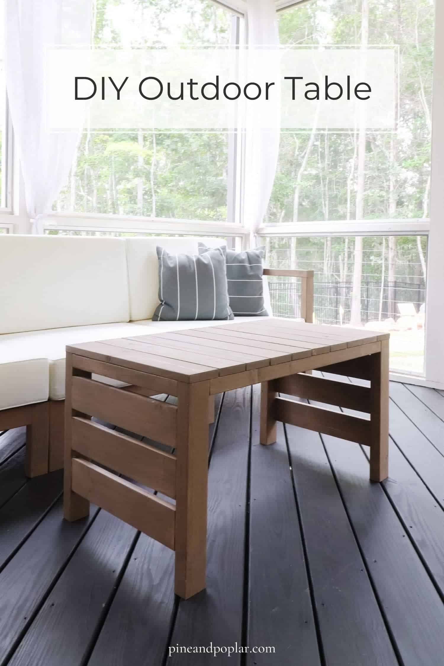 Build This DIY Outdoor Coffee Table for $35 - Pine and Poplar