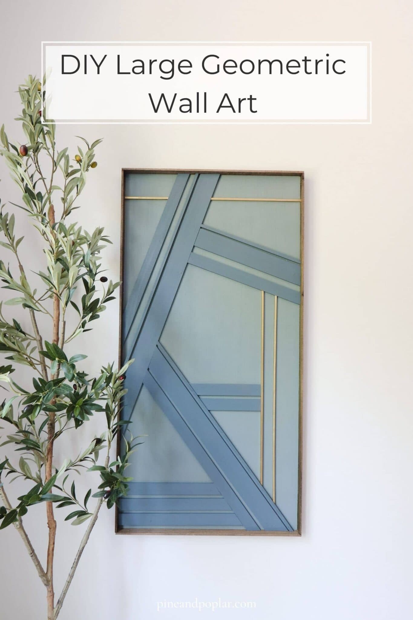 DIY Large Geometric Wall Art Pine and Poplar DIY