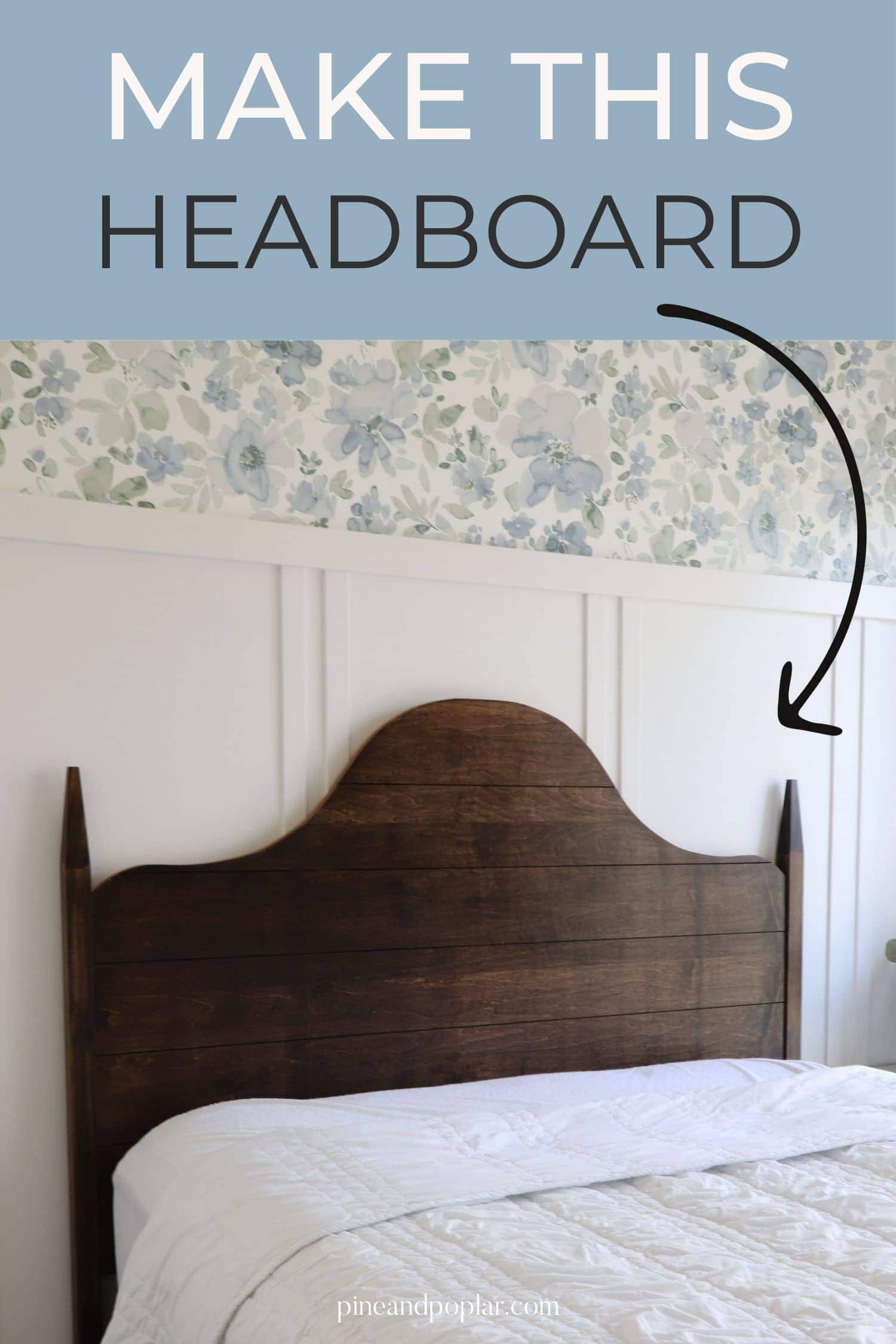 DIY Wood Headboard (With Curves!) - Pine and Poplar