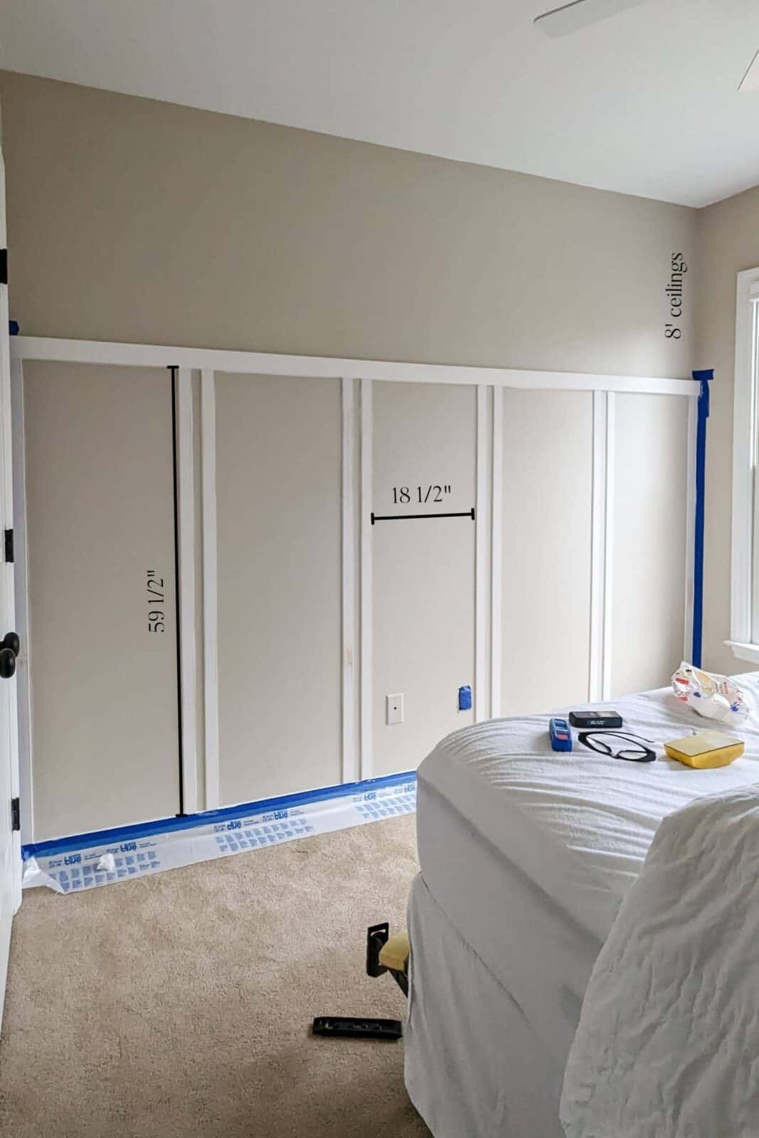 Easy DIY Board and Batten Wall (Without Removing Baseboards) - Pine and ...