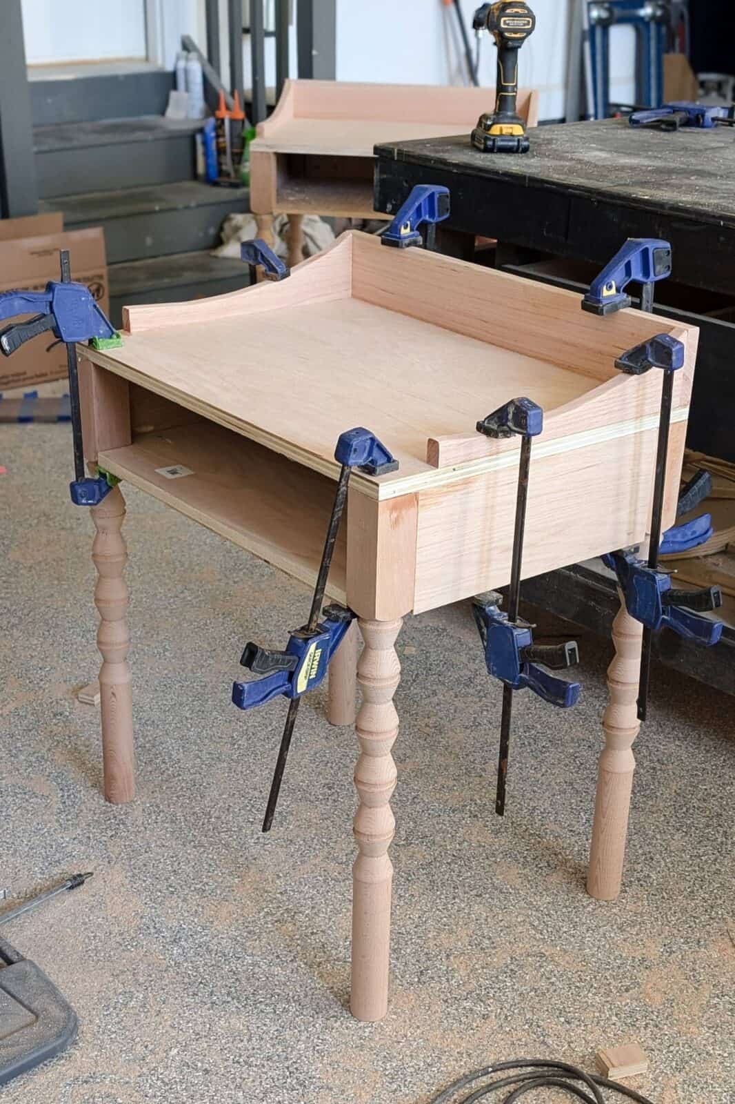 DIY Nightstand with Custom Legs - Pine and Poplar