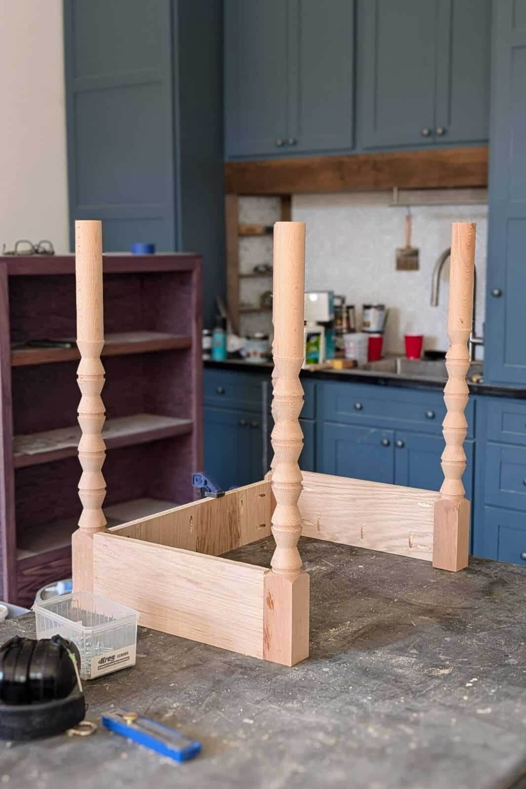 DIY Nightstand with Custom Legs - Pine and Poplar