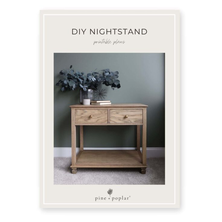 Image for 2 Drawer Nightstand Printable Plans