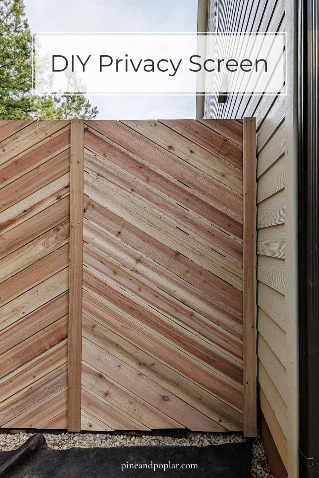DIY Privacy Screen For Less - Pine and Poplar