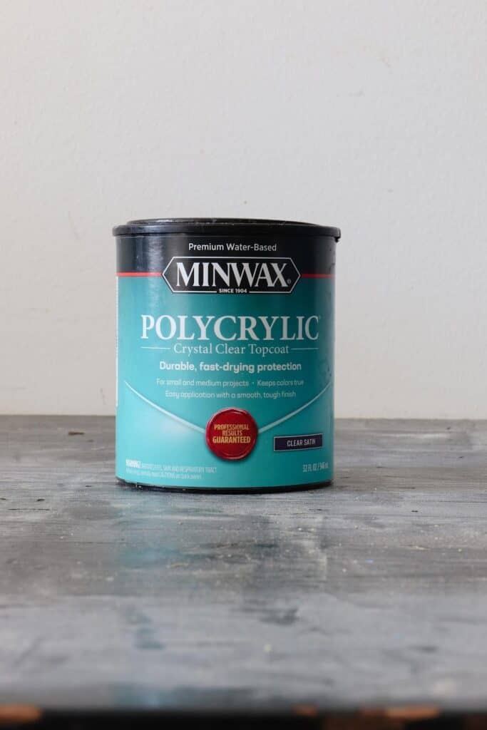 Minwax polycrylic in clear satin