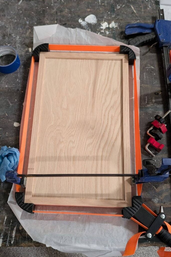 DIY skinny shaker doors in pony clamp