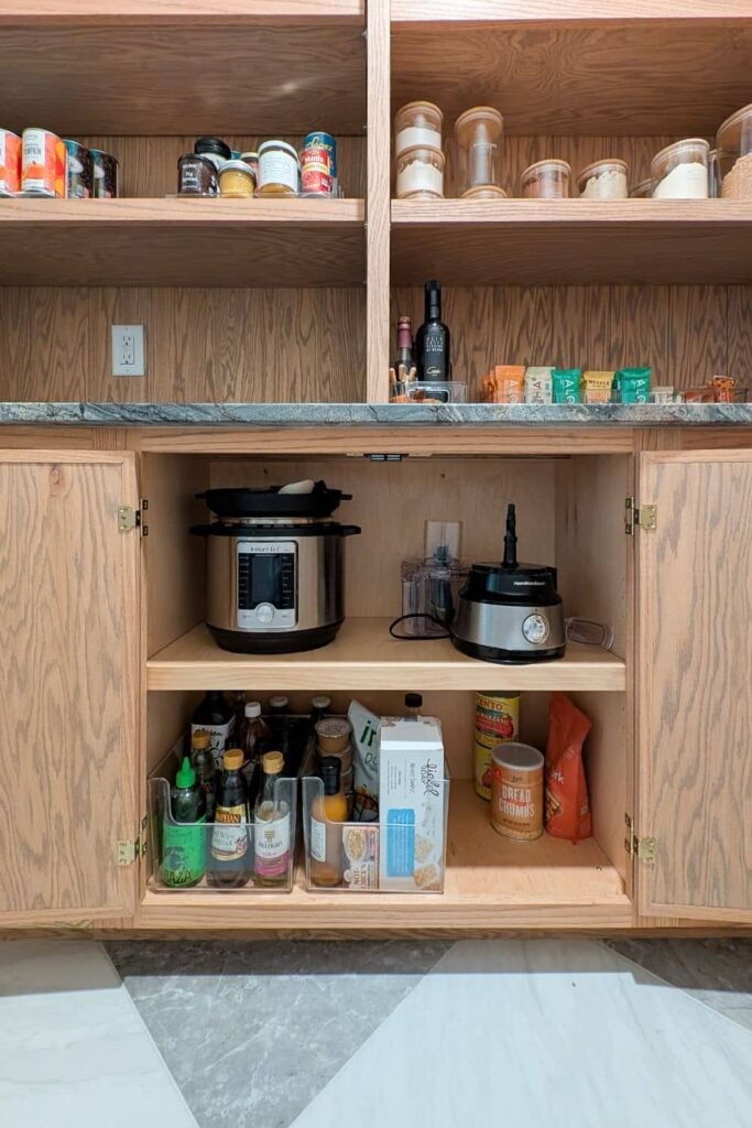 DIY cabinet with doors that fully open 